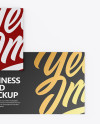 Two Paper Business Cards Mockup