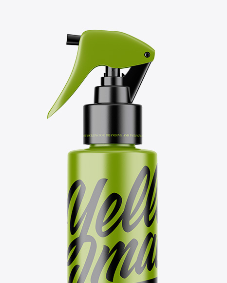 Matte Spray Bottle Mockup