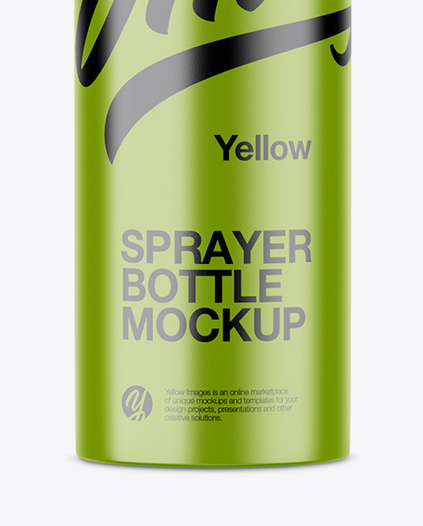 Matte Spray Bottle Mockup