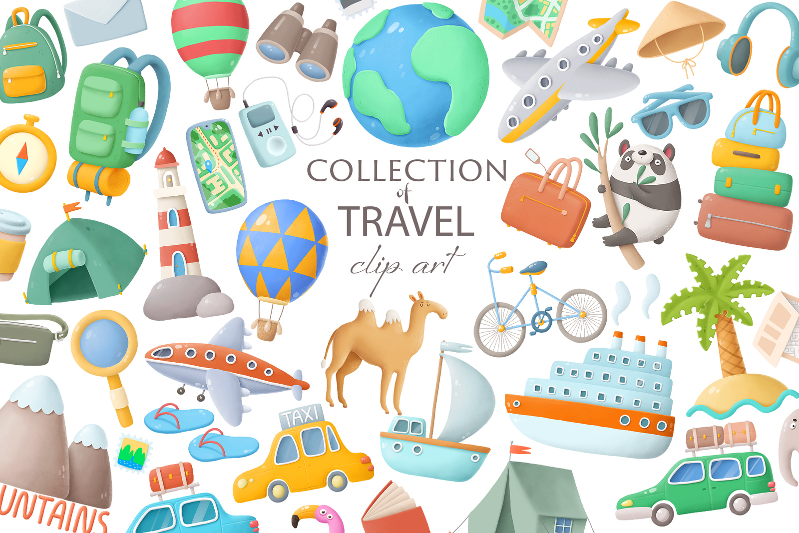 Travel clip art collection