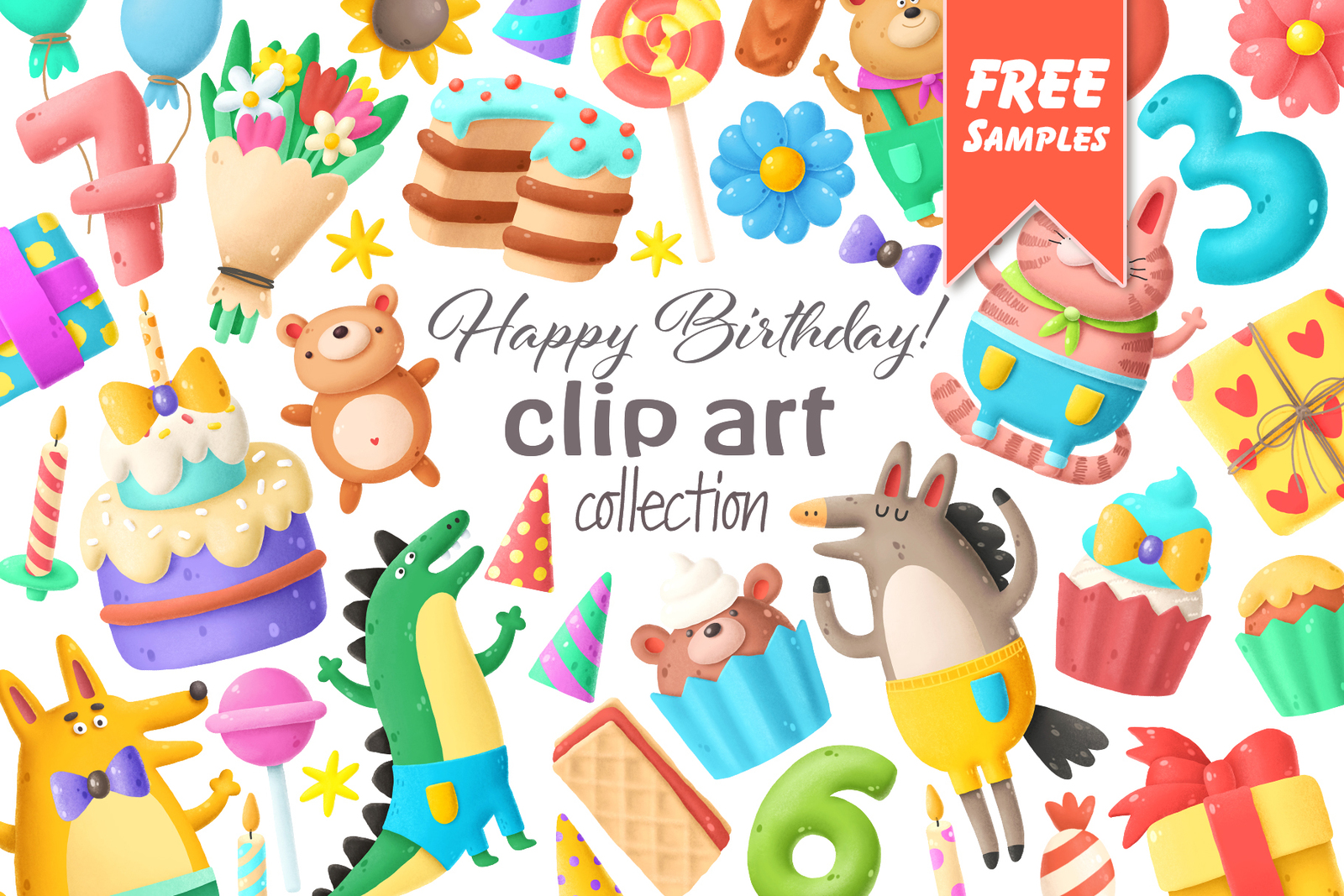 Birthday clip art collection