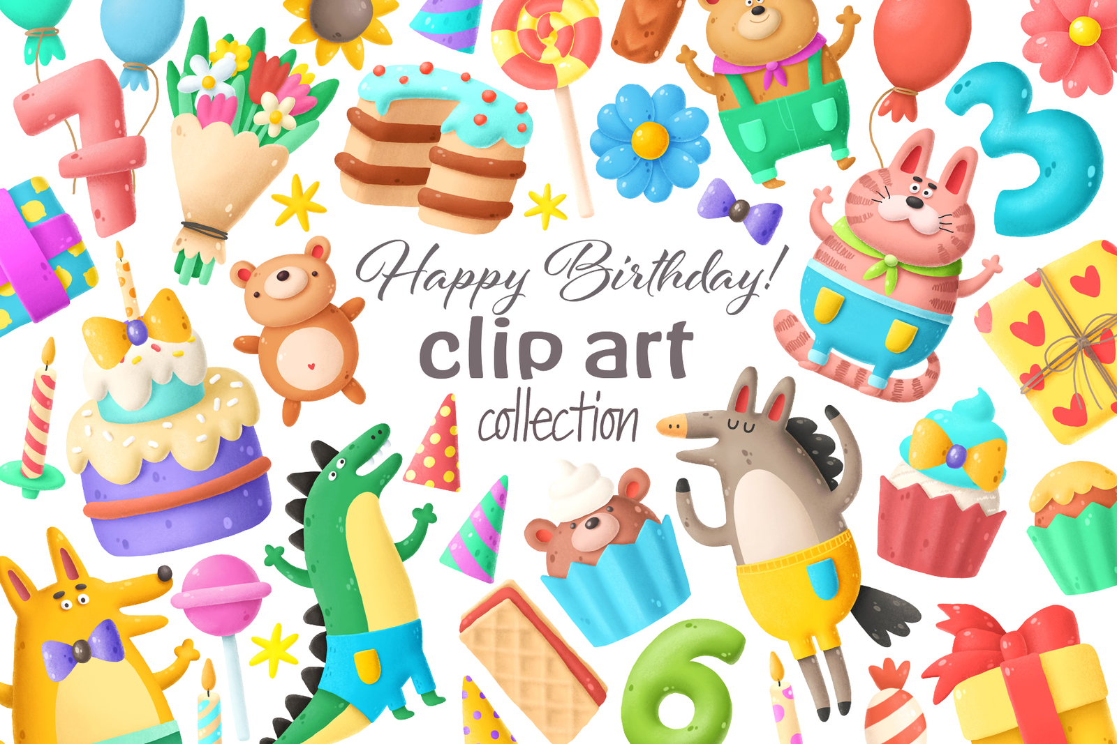 Birthday clip art collection