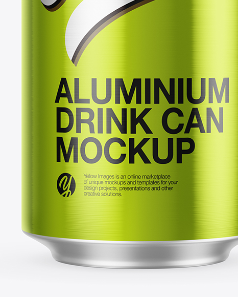 Metallic Aluminium Can Mockup