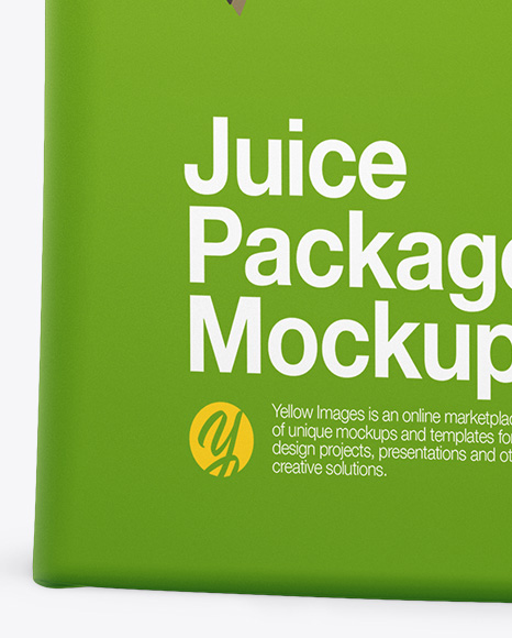 Juice box Mockup - Half side view