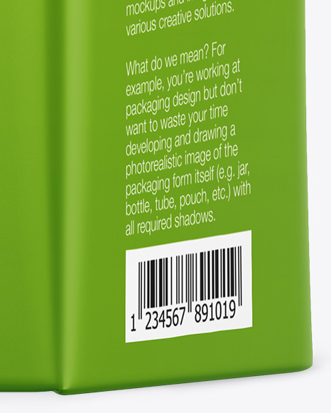 Juice box Mockup - Half side view