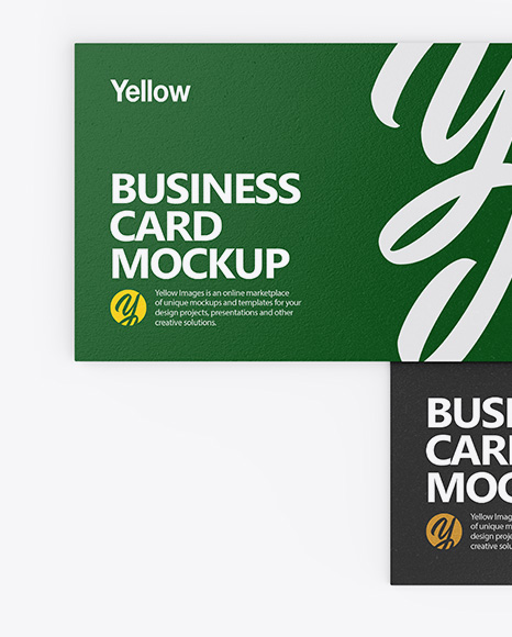 Two Textured Business Cards Mockup