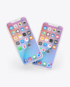 Two Clay Apple iPhones X Mockup