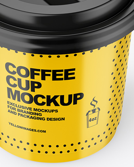 Glossy Coffee Cup Mockup