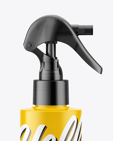 Glossy Spray Bottle Mockup