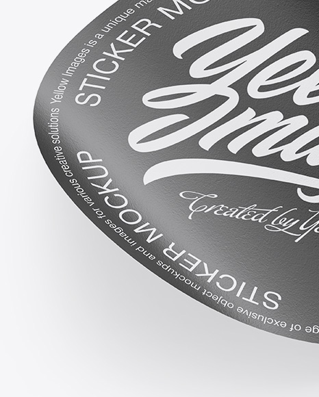 Textured Round Sticker Mockup