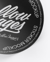 Textured Round Sticker Mockup