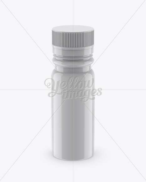 Gloss Plastic Sport Nutrition Bottle Mockup - Front View (High-Angle Shot)