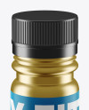 Metal Sport Nutrition Bottle Mockup - Front View (High-Angle Shot)