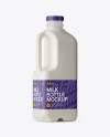 Frosted Plastic Milk Jug Mockup - Halfside Back View - Free Download