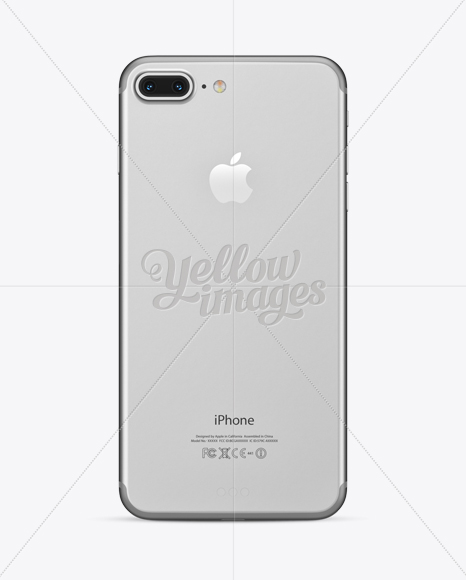 Apple iPhone 7 Plus Silver Mockup - Front & Back Views