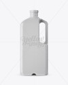 2L Gloss Plastic Milk Jug Mockup - Side View