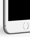 Apple iPhone 7 Plus Silver Mockup - Front &amp; Back Halfside Views