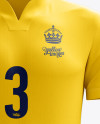 Men’s Full Soccer Kit with V-Neck Shirt Mockup (Front View)