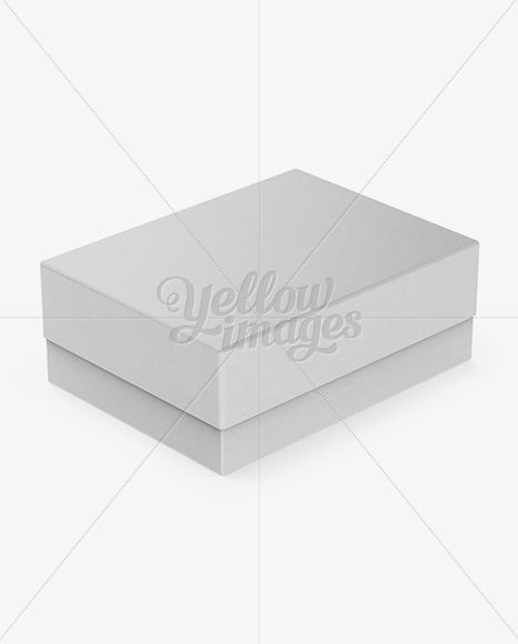 Paper Jewelry Box Mockup - Halfside View (High-Angle Shot) - Free