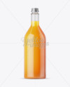 1L Orange Juice Glass Bottle Mockup