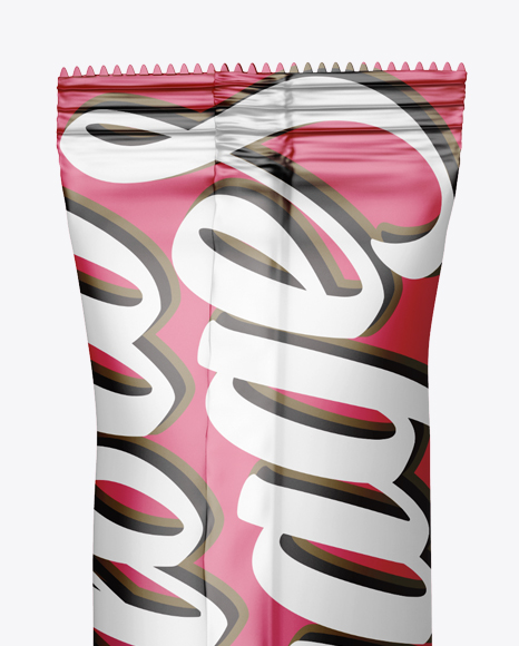 Matte Stick Sachet Mockup - Back View