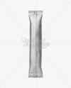 Matte Metallic Stick Sachet Mockup - Back View