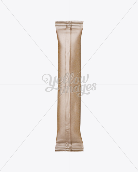 Kraft Stick Sachet Mockup - Back View