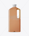 2L Frosted Plastic Juice Jug Mockup - Side View