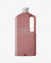 2L Plastic Red Juice Jug Mockup - Side View