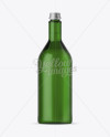 1L Green Glass Bottle Mockup