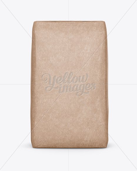 Kraft Paper Bag Mockup - Front View