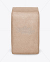 Kraft Paper Bag Mockup - Front View (High-Angle Shot)