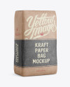 Kraft Paper Bag Mockup - Halfside View