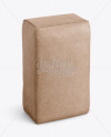 Kraft Paper Bag Mockup - Halfside View (High-Angle Shot)