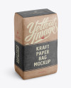 Kraft Paper Bag Mockup - Halfside View (High-Angle Shot)