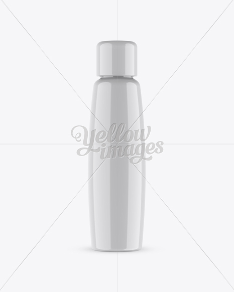 Glossy Plastic Cosmetic Bottle Mockup