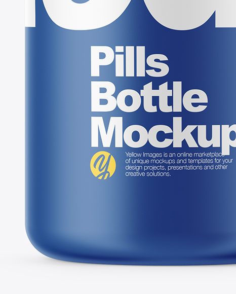 Matte Pills Bottle Mockup