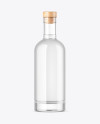 Clear Glass Vodka Bottle Mockup