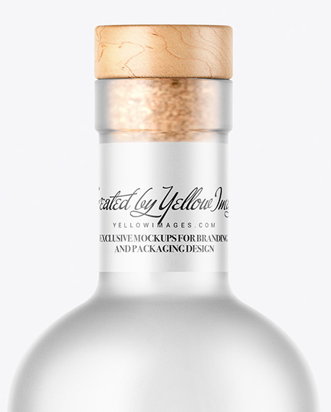 Frosted Glass Vodka Bottle Mockup