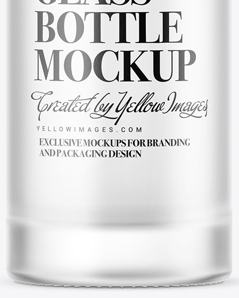 Frosted Glass Vodka Bottle Mockup