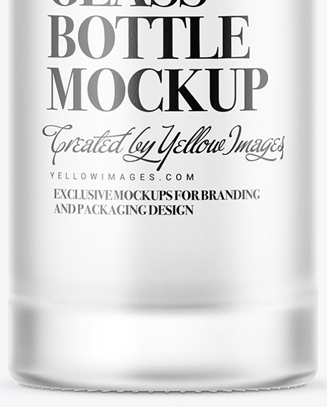 Frosted Glass Vodka Bottle Mockup