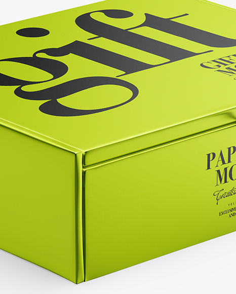 Metallized Paper Box Mockup