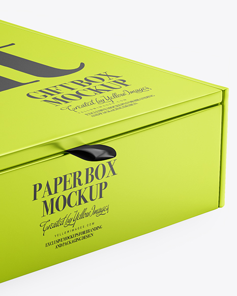 Metallized Paper Box Mockup