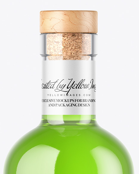 Clear Glass Bottle Mockup