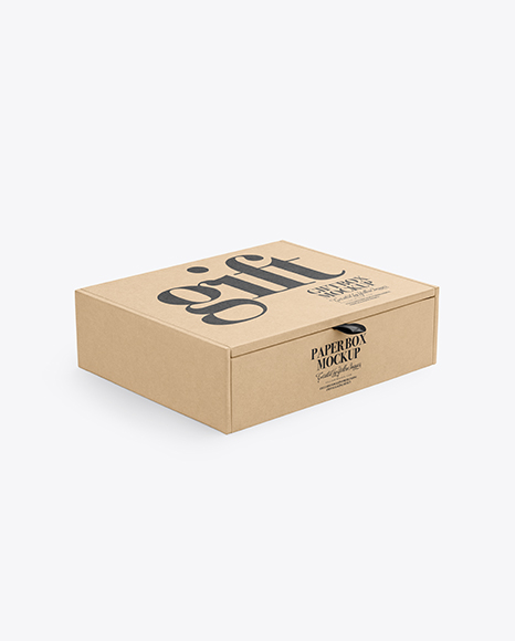 Kraft Paper Box Mockup