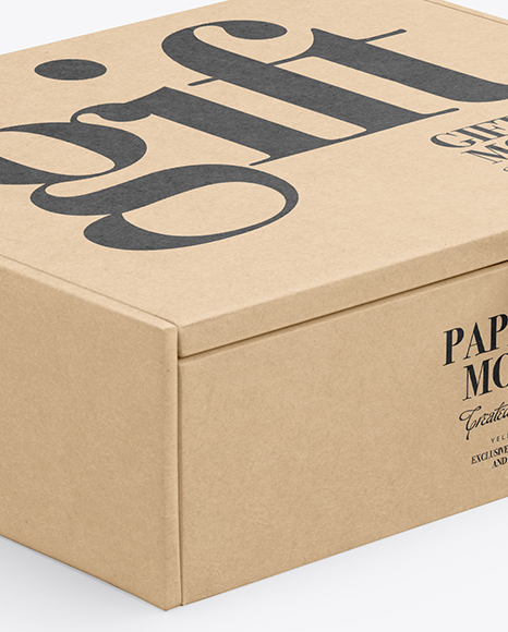 Kraft Paper Box Mockup