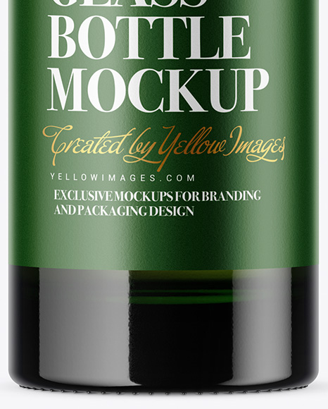 Green Glass Bottle Mockup Green Glass Bottle Mockup