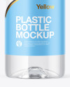 Clear PET Bottle with Water Mockup