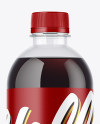 Clear PET Bottle with Cola Mockup