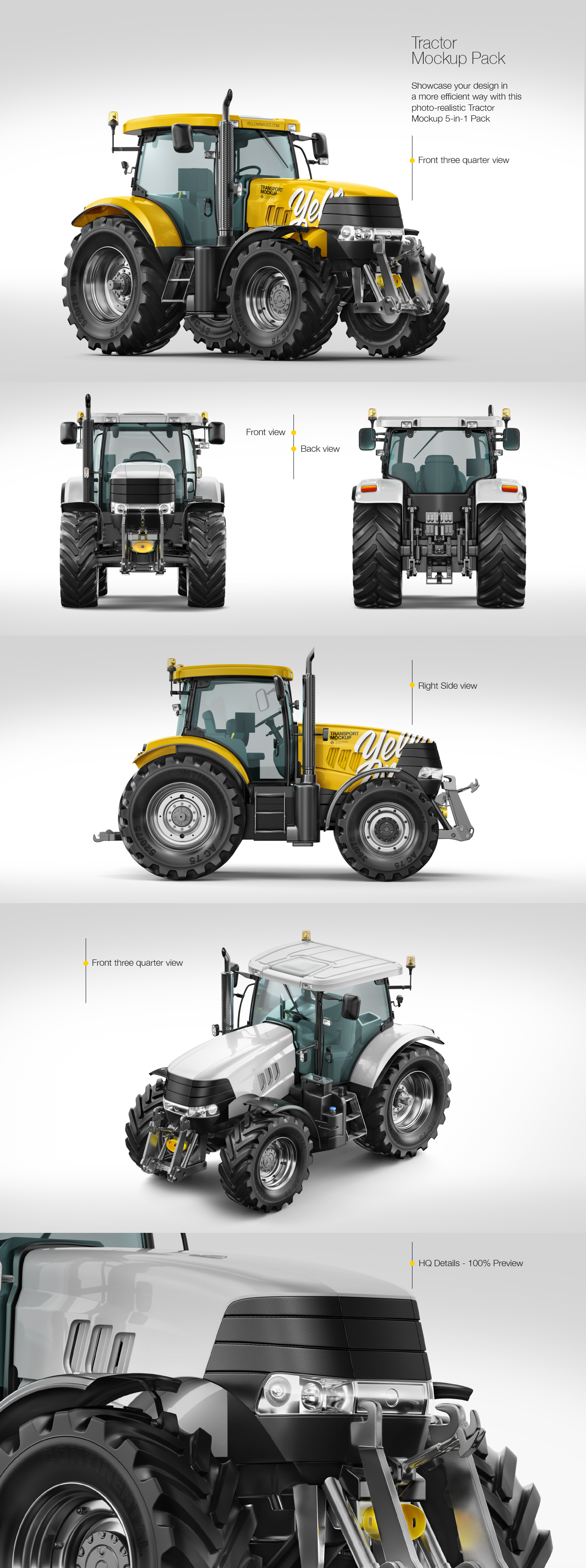 Tractor Mockup Pack Tractor Mockup Pack
